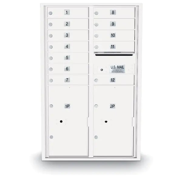 4C Standard Mailbox with 12 Doors & 2 Parcel Lookers