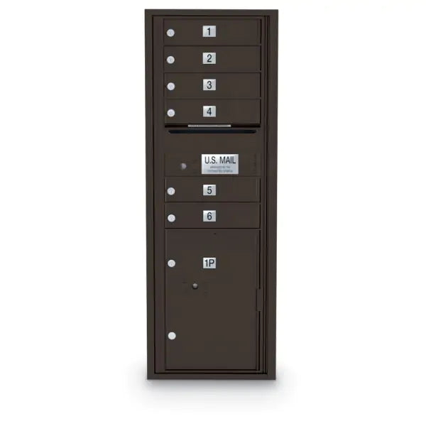 4C Standard Mailbox with 6 Doors & 1 Parcel Locker