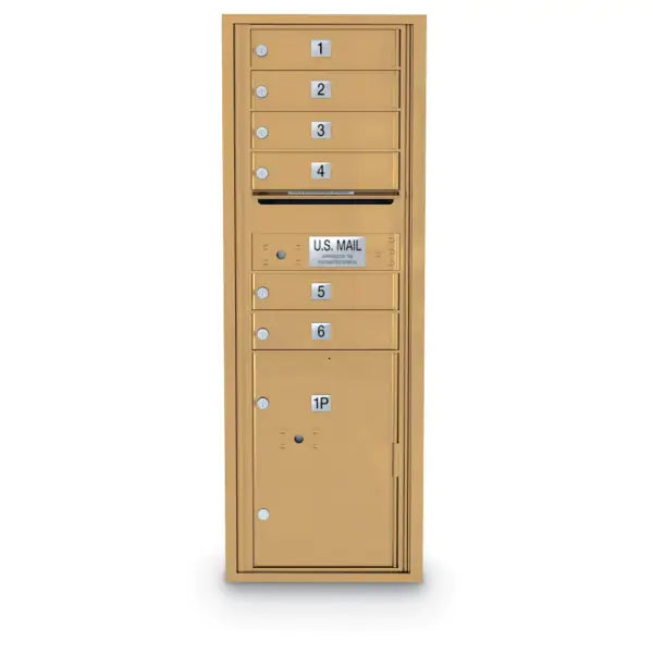 4C Standard Mailbox with 6 Doors & 1 Parcel Locker