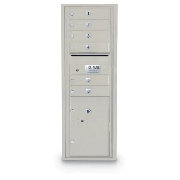 4C Standard Mailbox with 6 Doors & 1 Parcel Locker