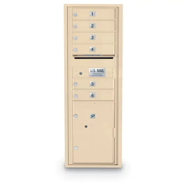 4C Standard Mailbox with 6 Doors & 1 Parcel Locker