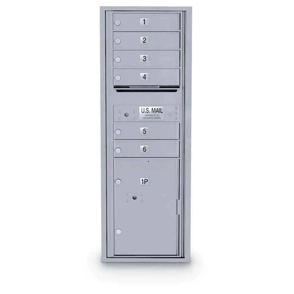 4C Standard Mailbox with 6 Doors & 1 Parcel Locker
