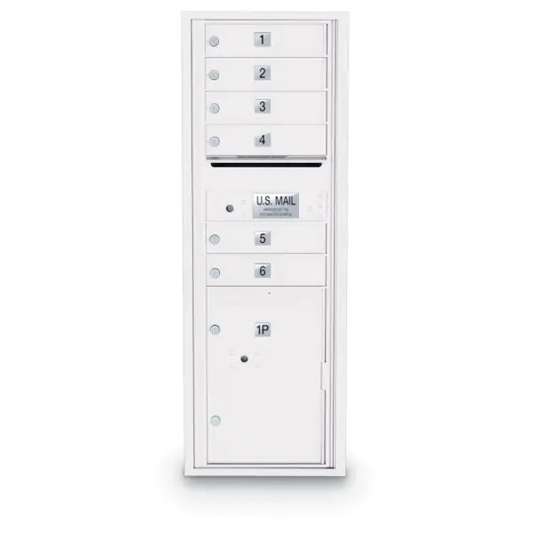 4C Standard Mailbox with 6 Doors & 1 Parcel Locker