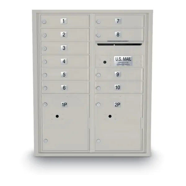 4C Standard Mailbox with 10 Doors & 2 Parcel Lockers