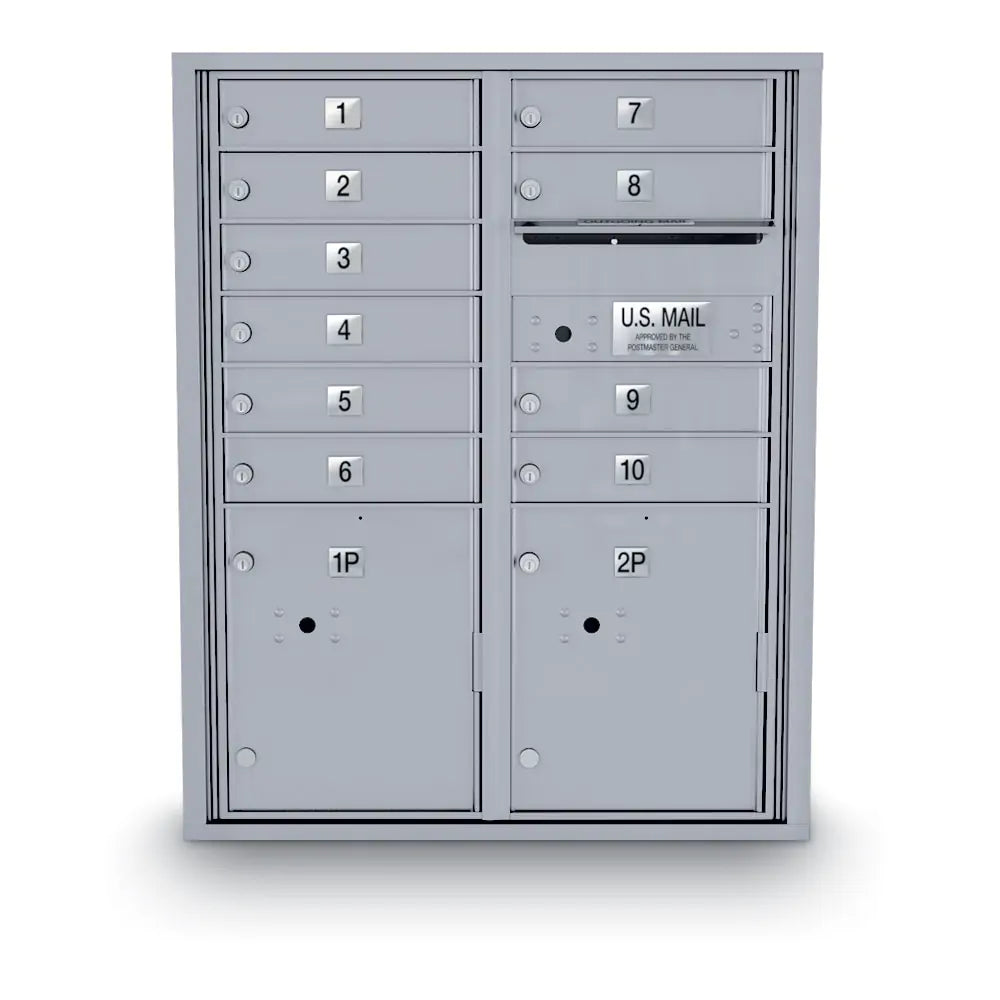 4C Standard Mailbox with 10 Doors & 2 Parcel Lockers
