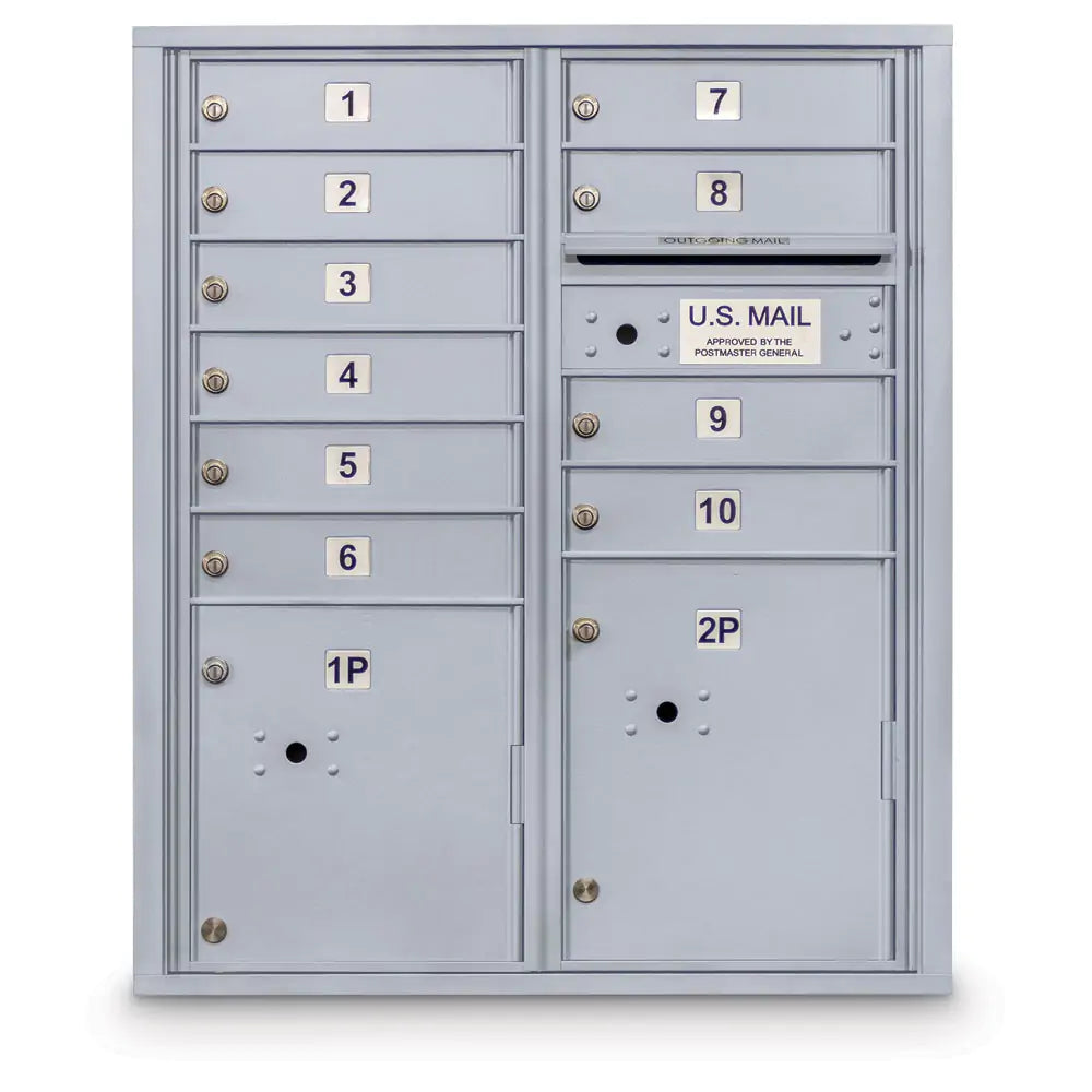 4C Standard Mailbox with 10 Doors & 2 Parcel Lockers