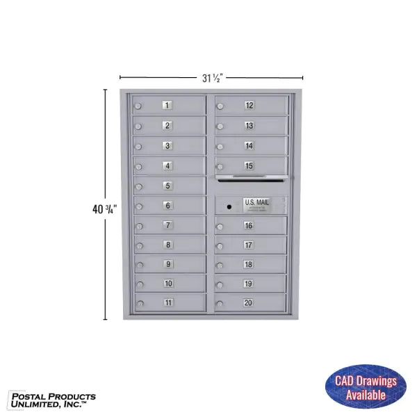 4C Standard Mailbox with 20 Doors
