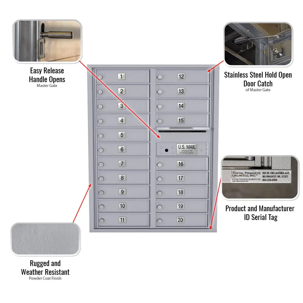 4C Standard Mailbox with 20 Doors