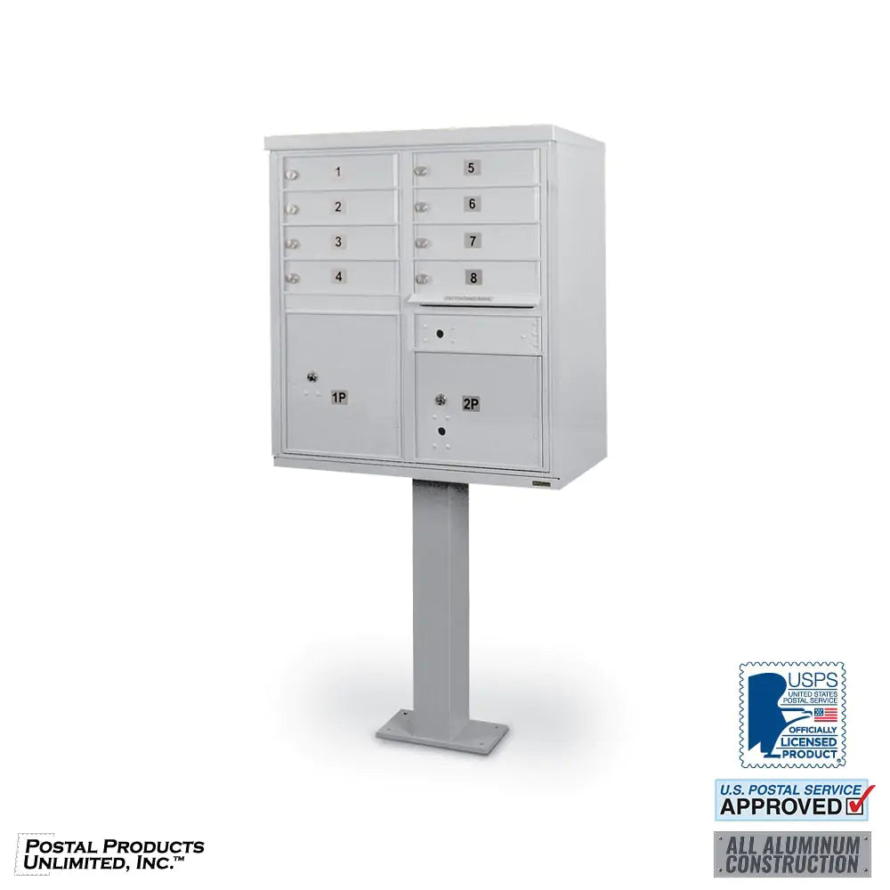 Cluster Box Unit with 8 Doors & 2 Parcel Lockers