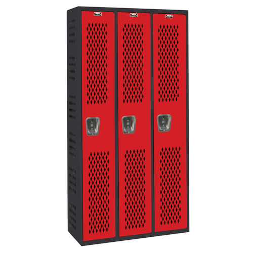 Ventilated Gym & PE Locker — 1 Tier, 3 Wide