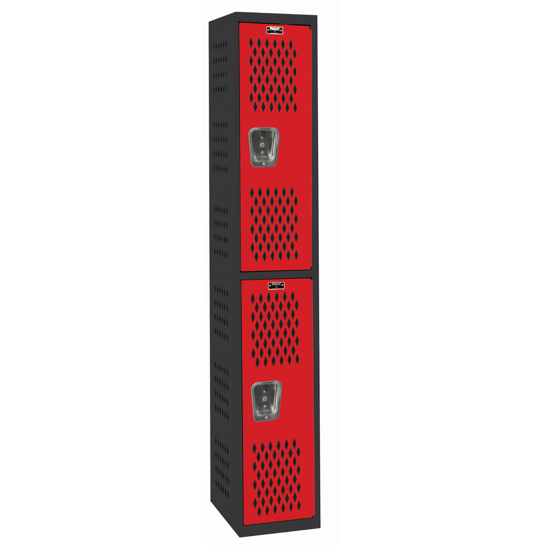 Ventilated Gym & PE Locker — 2 Tier, 1 Wide