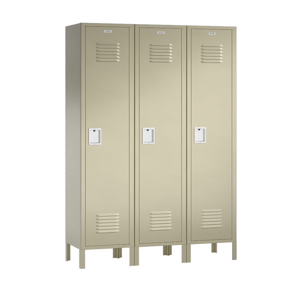 Traditional Metal Locker — 1 Tier, 3 Wide