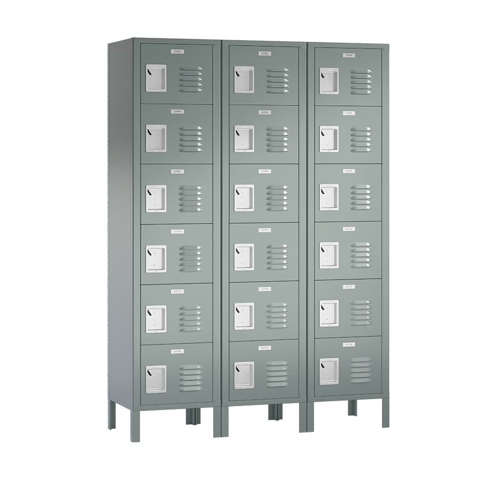 Traditional Metal Locker — 6 Tier, 3 Wide