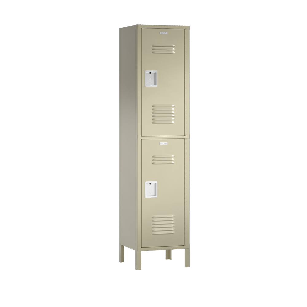 Traditional Metal Locker — 2 Tier, 1 Wide