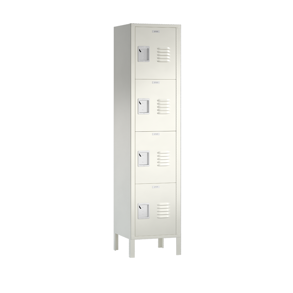 Traditional Metal Locker — 4 Tier, 1 Wide