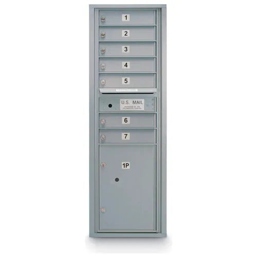 4C Standard Mailbox with 7 Doors & 1 Parcel Locker