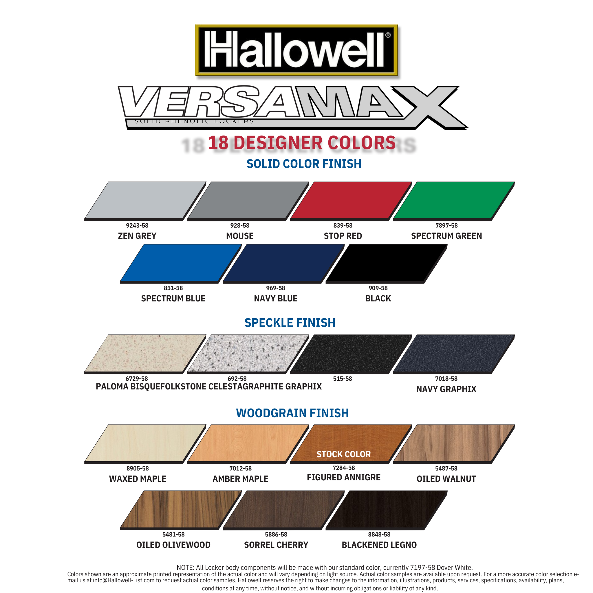 VersaMax Solid Phenolic Locker — 6 Tier, 1 Wide