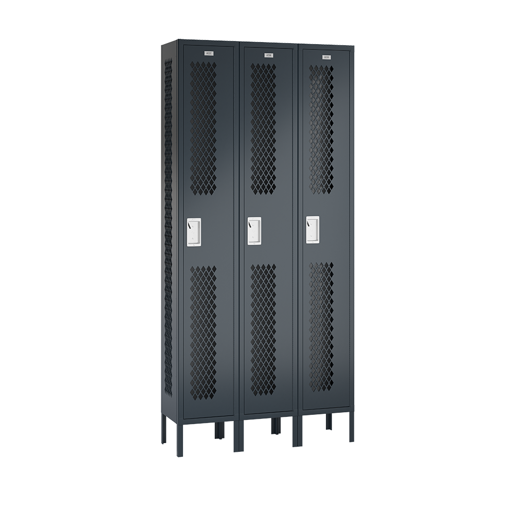 Competitor Athletic Metal Locker — 1 Tier, 3 Wide