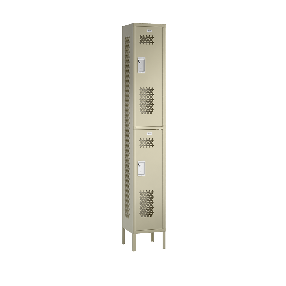 Competitor Athletic Metal Locker — 2 Tier, 1 Wide