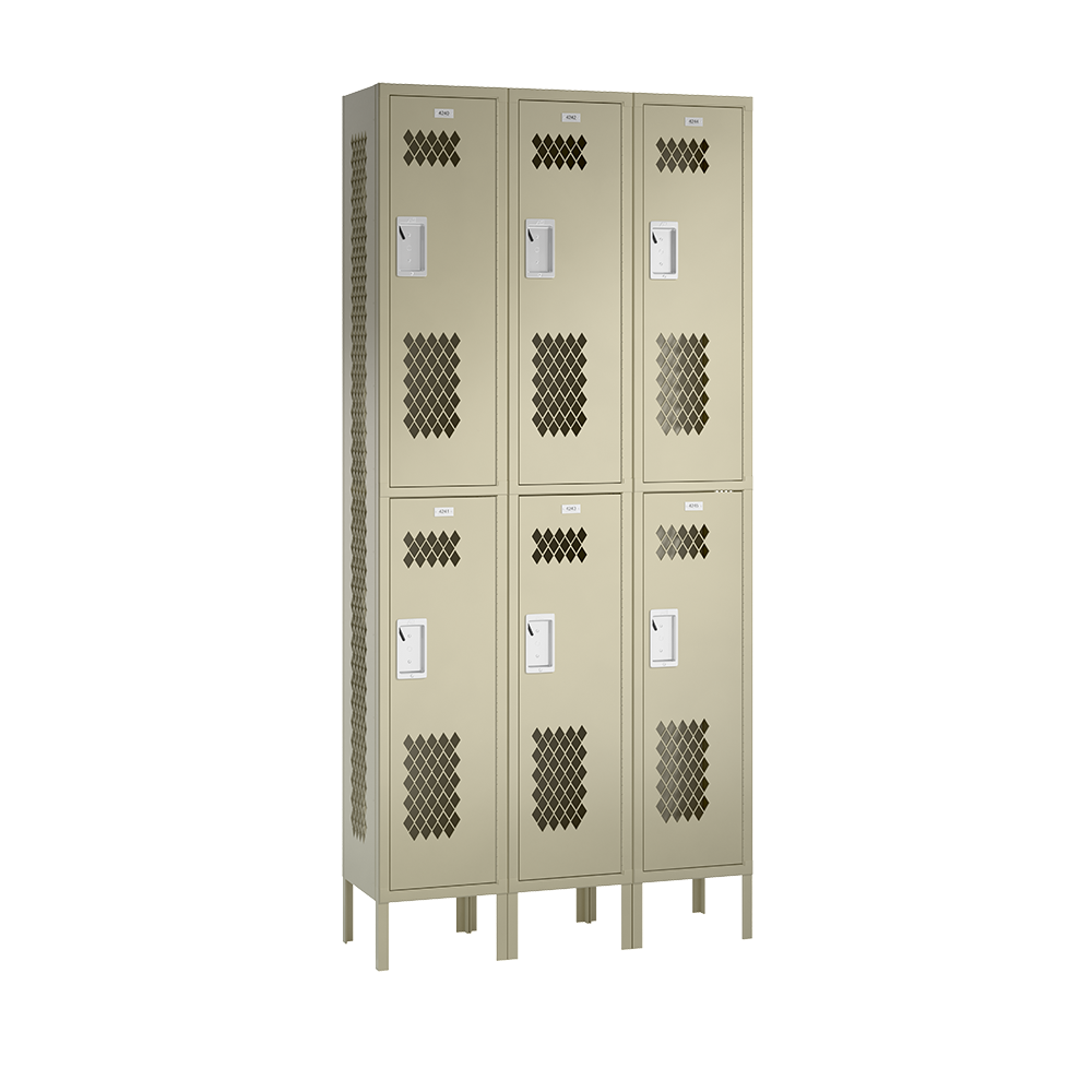 Competitor Athletic Metal Locker — 2 Tier, 3 Wide