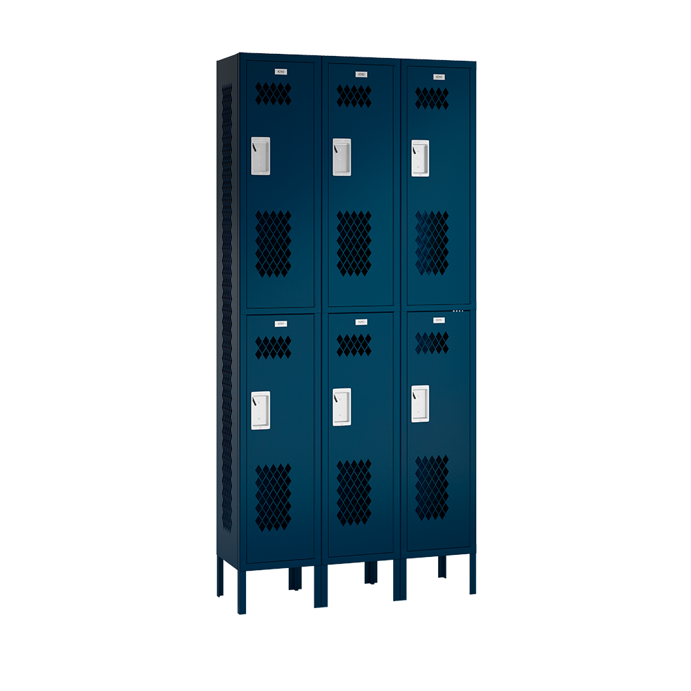 Competitor Athletic Metal Locker — 2 Tier, 3 Wide
