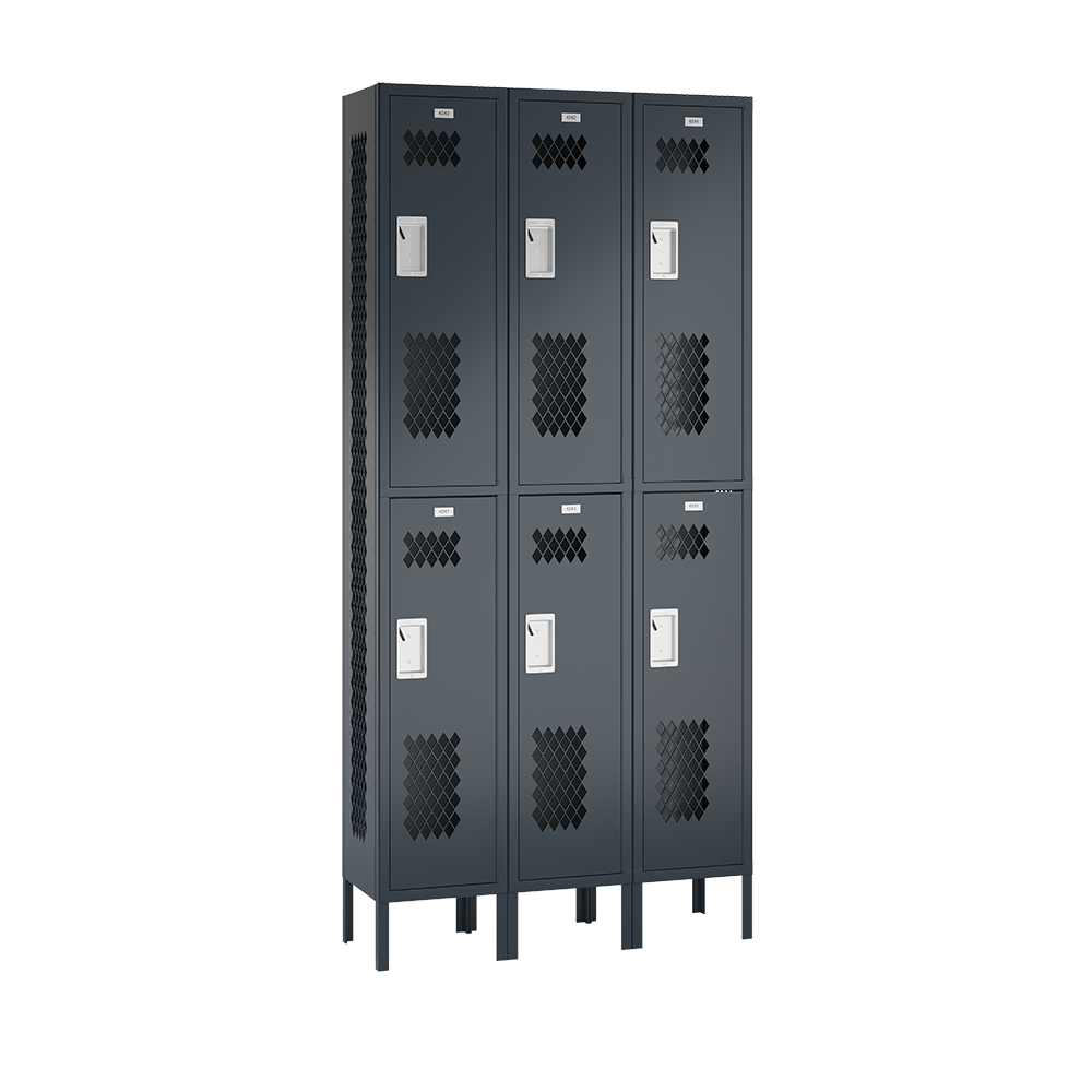 Competitor Athletic Metal Locker — 2 Tier, 3 Wide