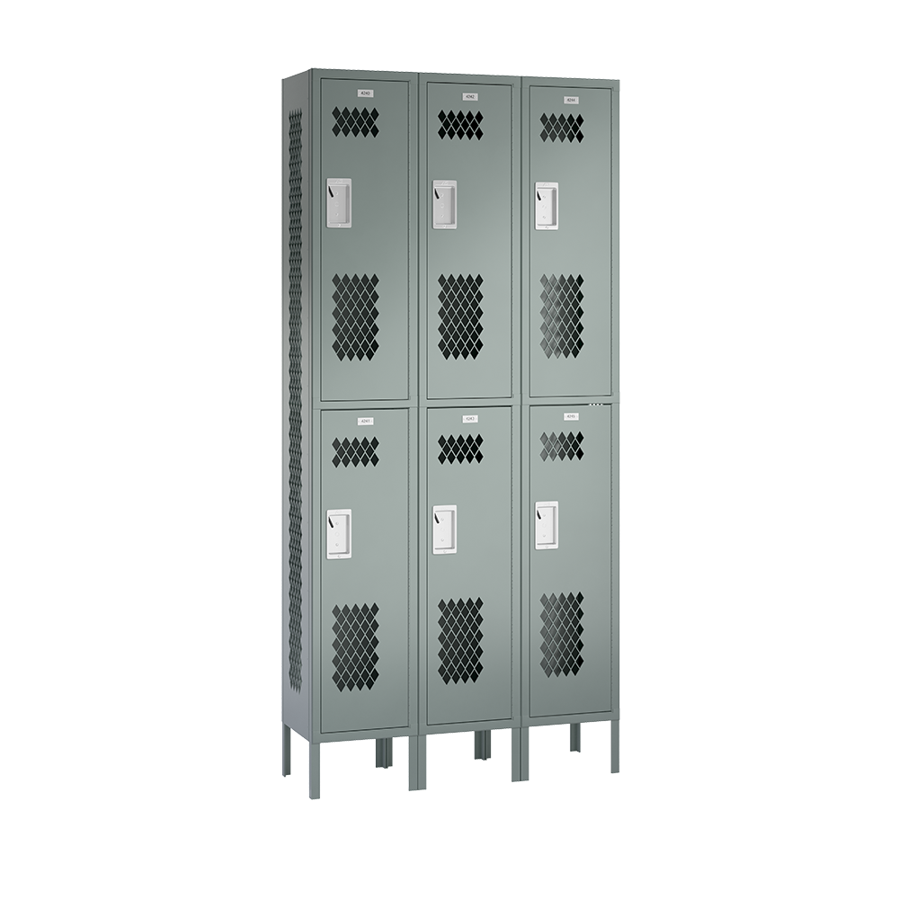 Competitor Athletic Metal Locker — 2 Tier, 3 Wide