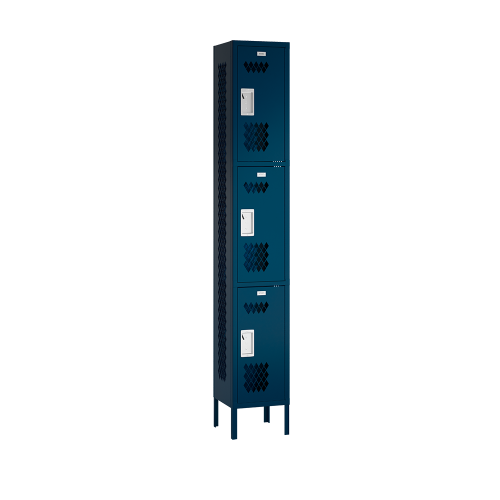 Competitor Athletic Metal Locker — 3 Tier, 1 Wide