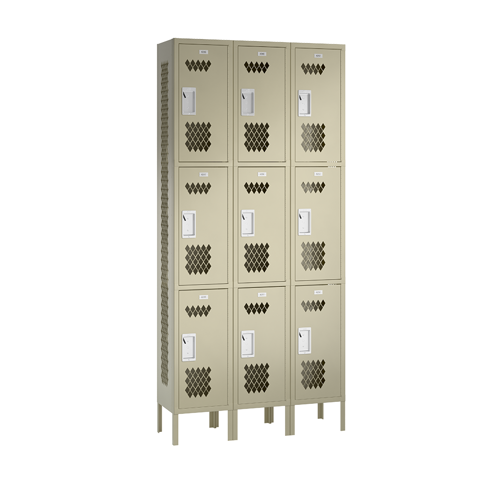 Competitor Athletic Metal Locker — 3 Tier, 3 Wide