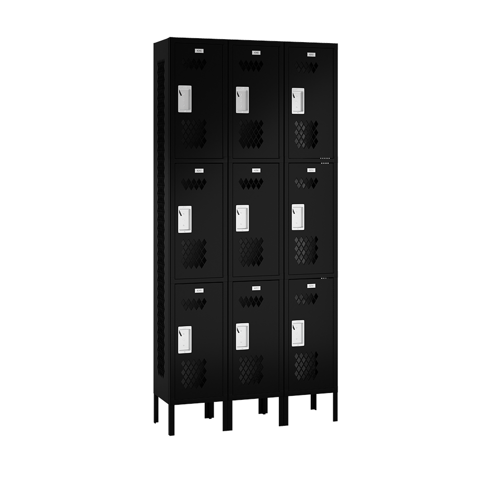 Competitor Athletic Metal Locker — 3 Tier, 3 Wide