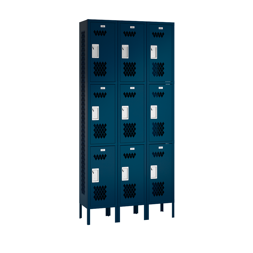 Competitor Athletic Metal Locker — 3 Tier, 3 Wide