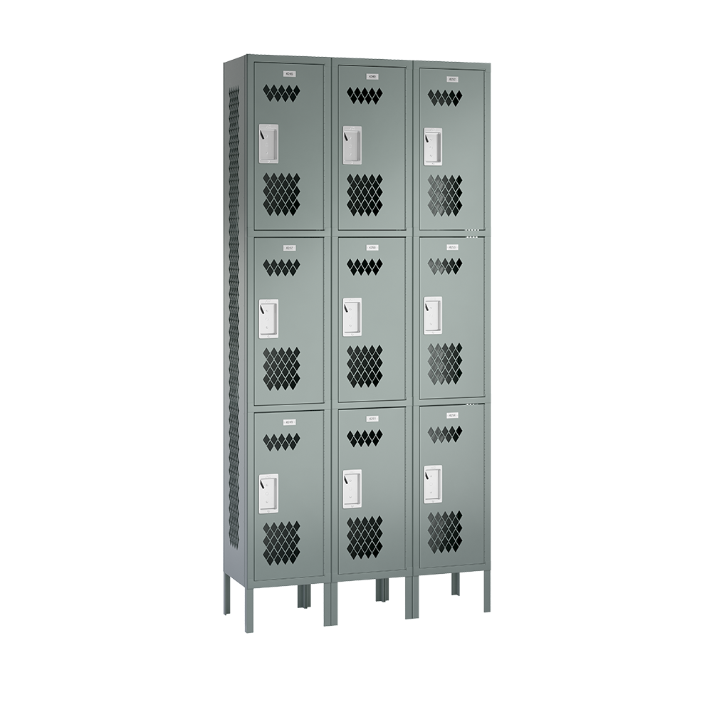Competitor Athletic Metal Locker — 3 Tier, 3 Wide