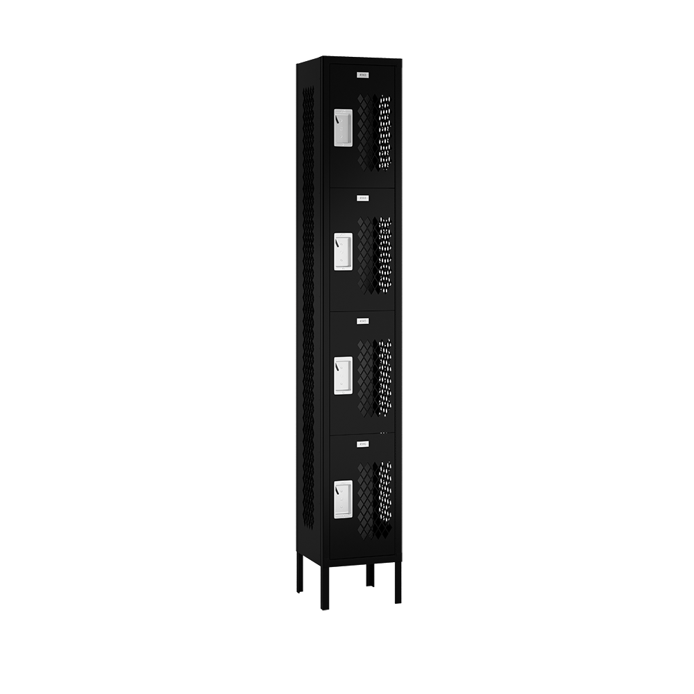 Competitor Athletic Metal Locker — 4 Tier, 1 Wide