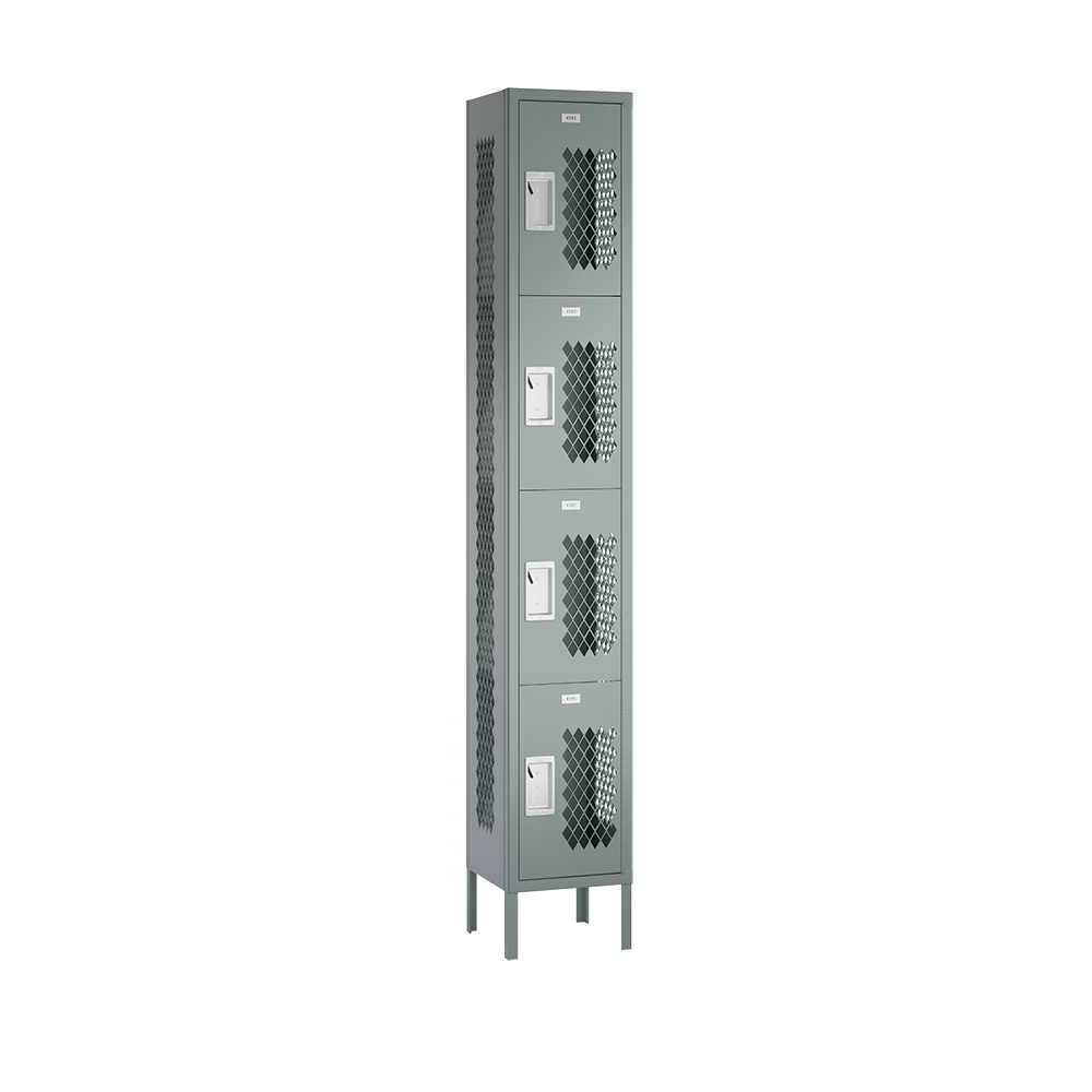 Competitor Athletic Metal Locker — 4 Tier, 1 Wide