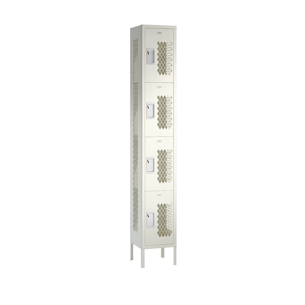 Competitor Athletic Metal Locker — 4 Tier, 1 Wide