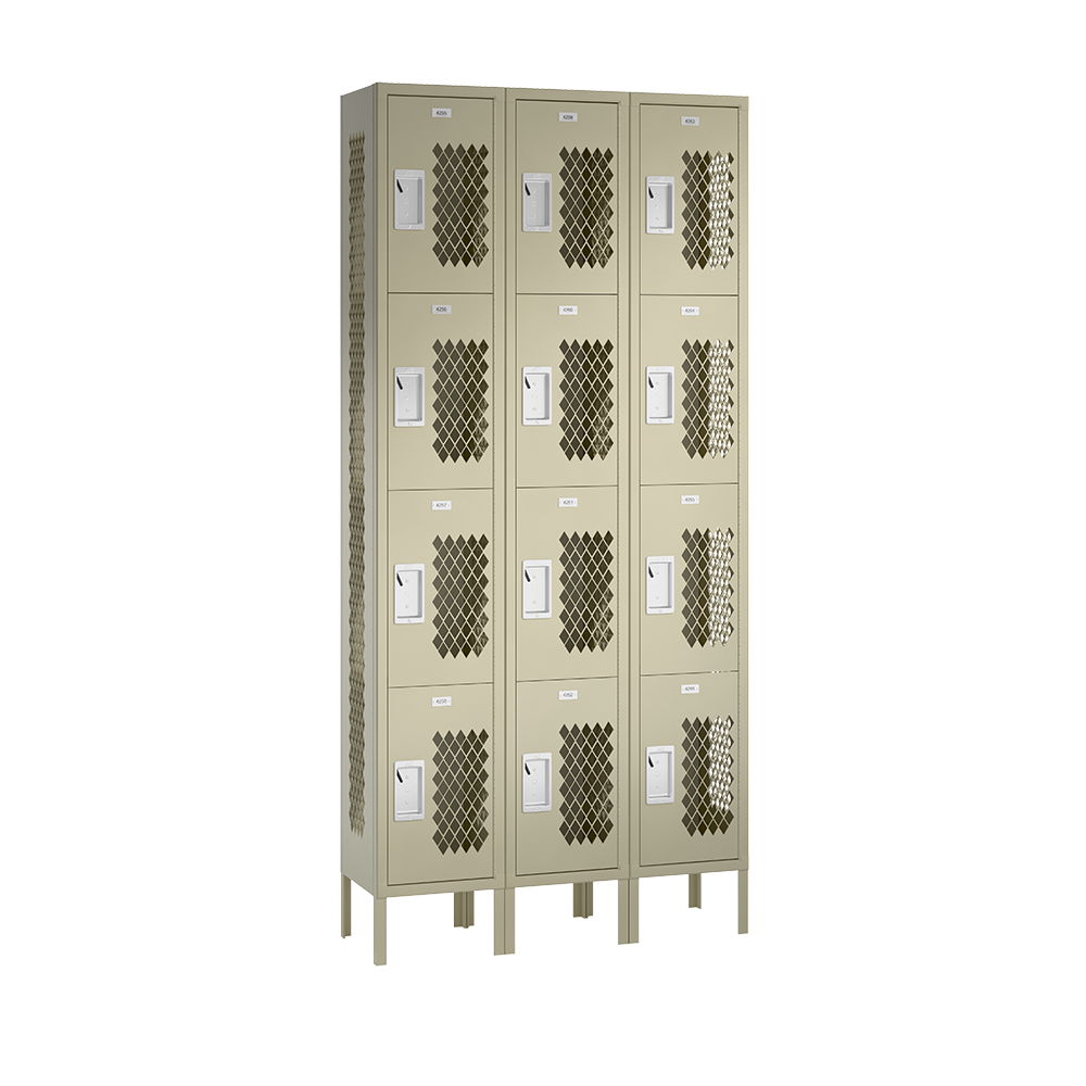 Competitor Athletic Metal Locker — 4 Tier, 3 Wide