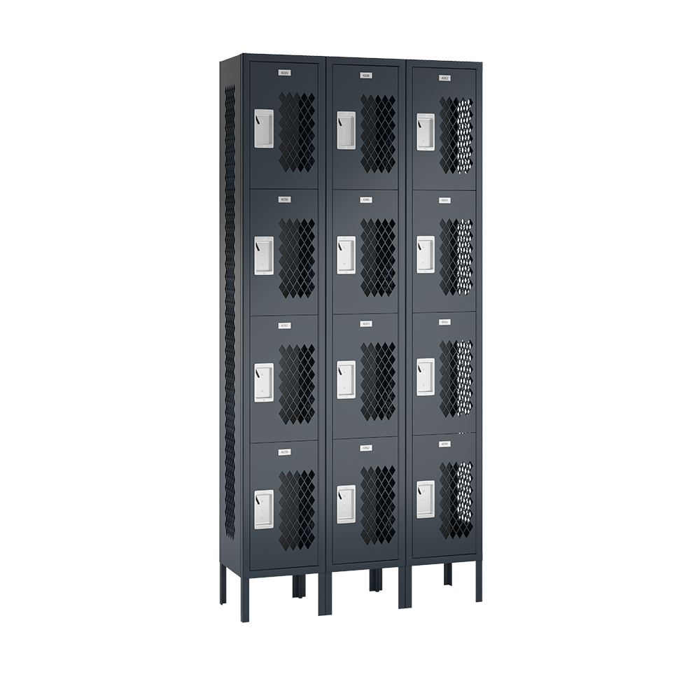 Competitor Athletic Metal Locker — 4 Tier, 3 Wide