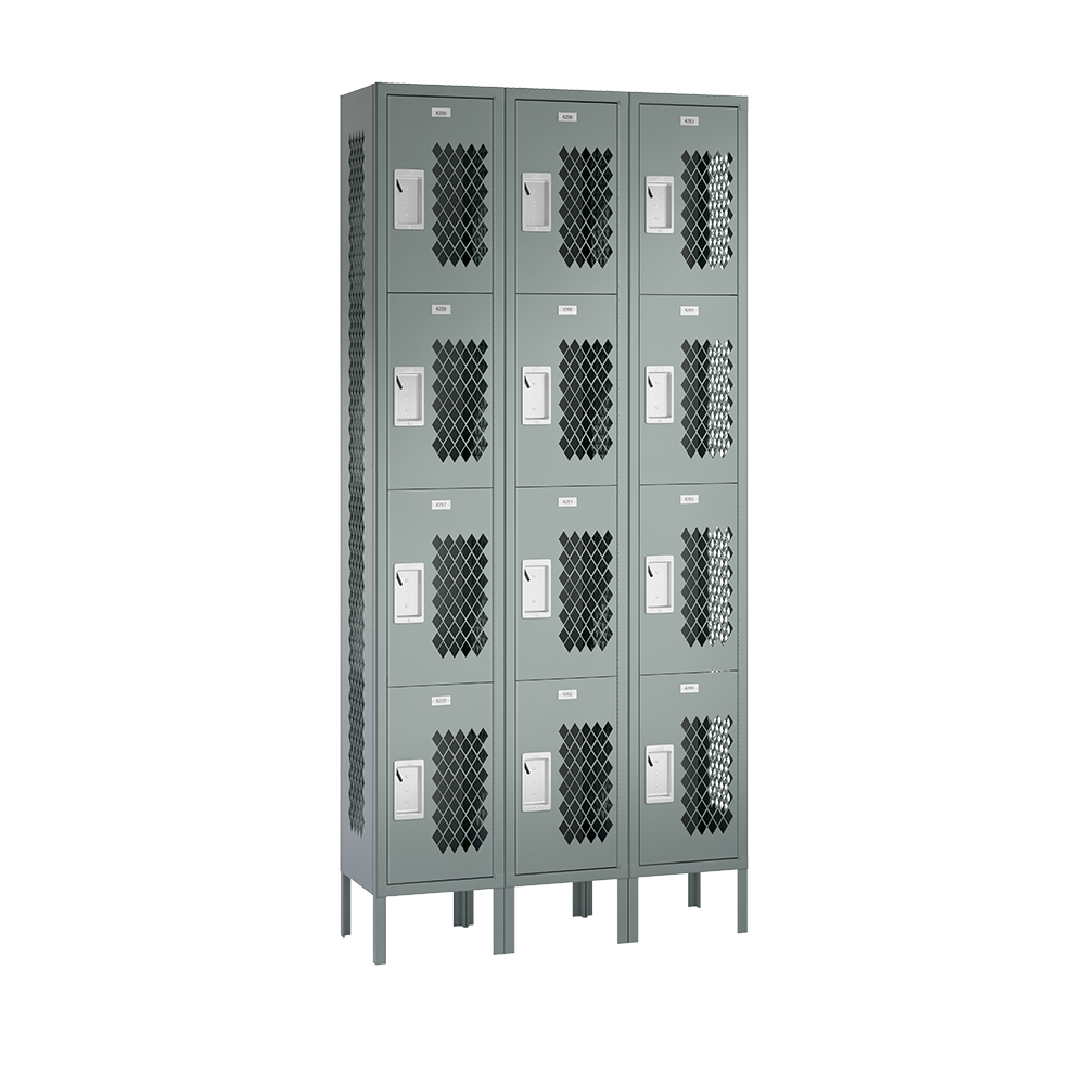 Competitor Athletic Metal Locker — 4 Tier, 3 Wide