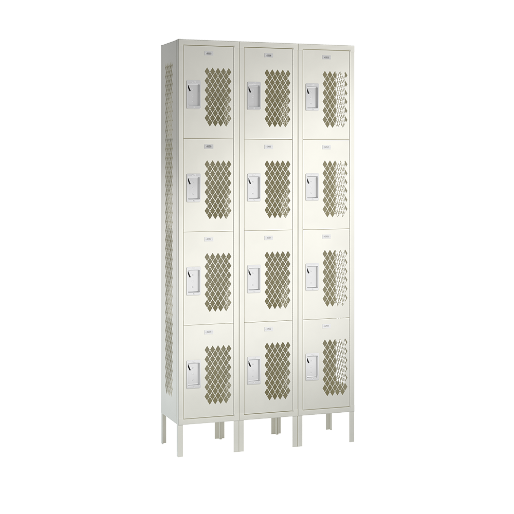 Competitor Athletic Metal Locker — 4 Tier, 3 Wide