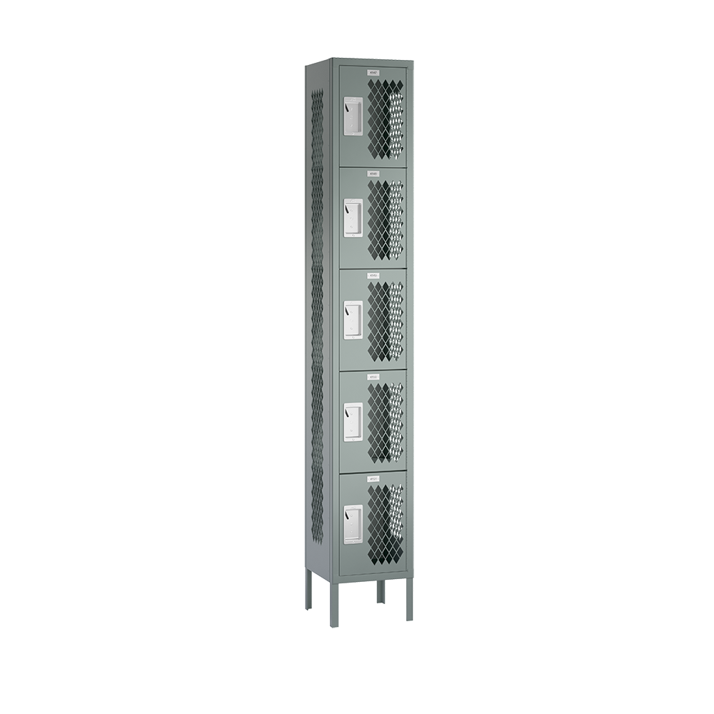 Competitor Athletic Metal Locker — 5 Tier, 1 Wide