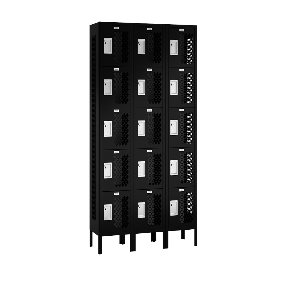 Competitor Athletic Metal Locker — 5 Tier, 3 Wide
