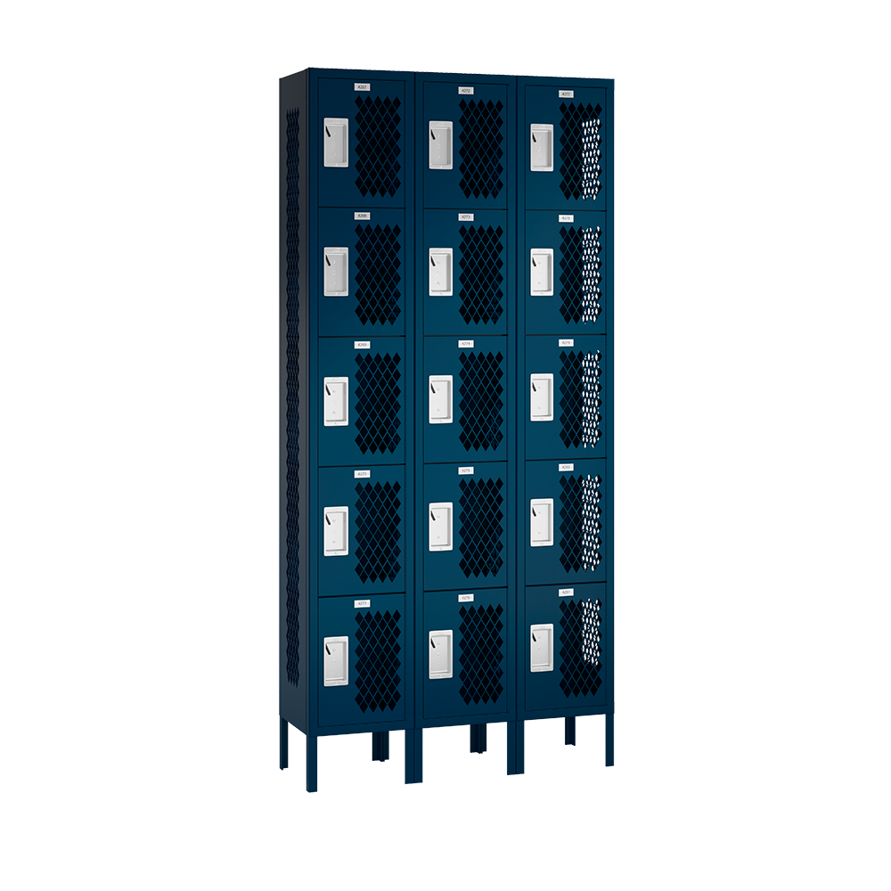 Competitor Athletic Metal Locker — 5 Tier, 3 Wide