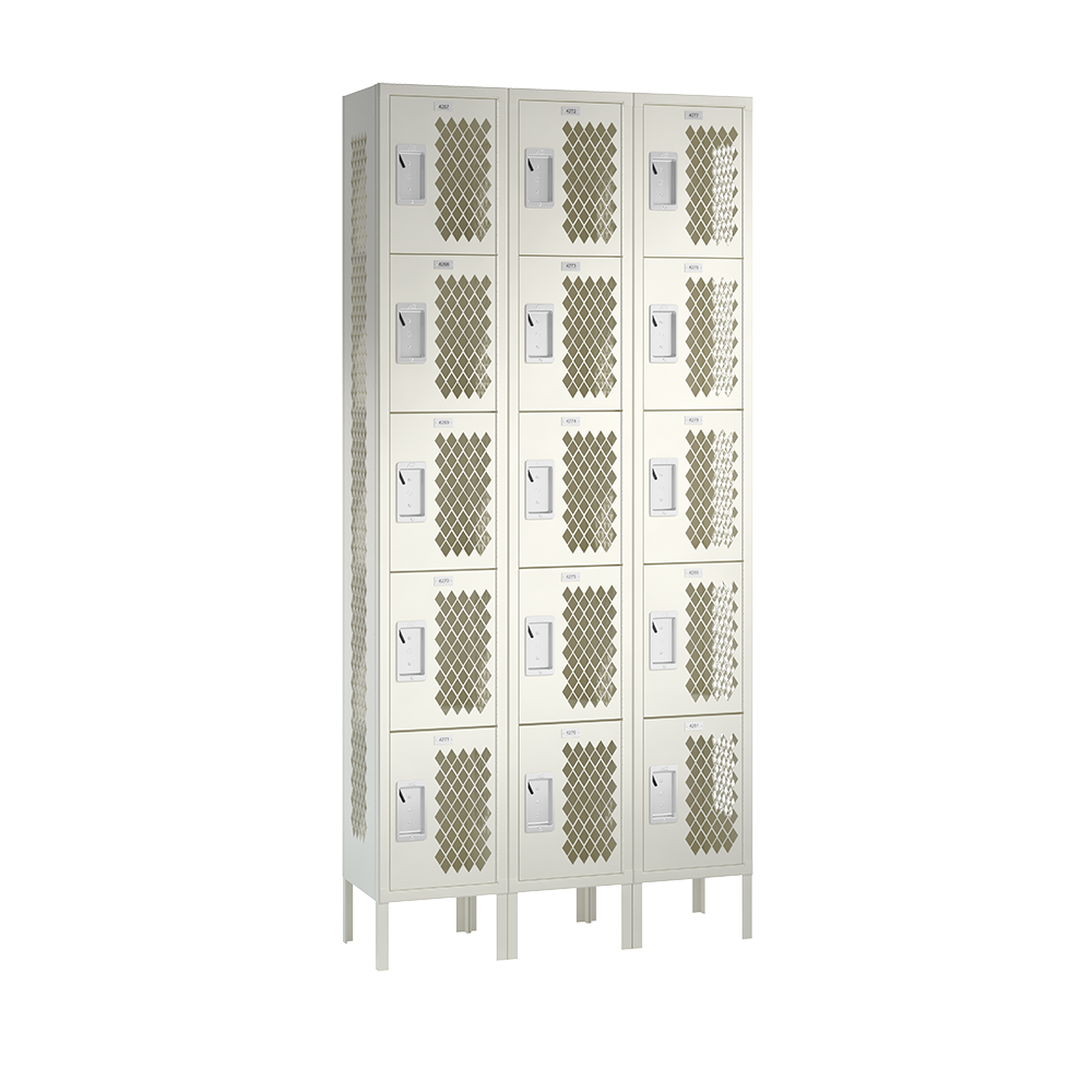 Competitor Athletic Metal Locker — 5 Tier, 3 Wide