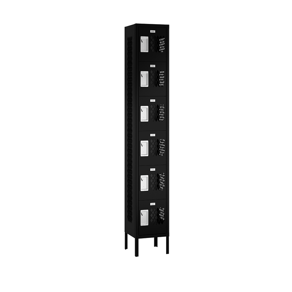 Competitor Athletic Metal Locker — 6 Tier, 1 Wide