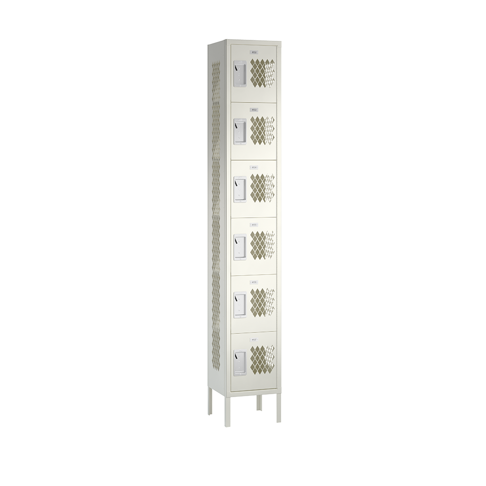 Competitor Athletic Metal Locker — 6 Tier, 1 Wide