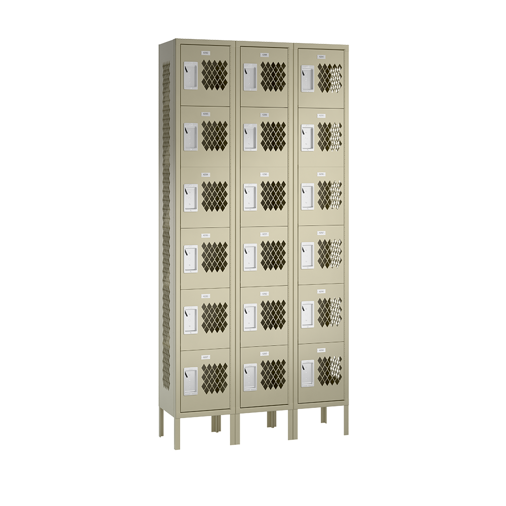 Competitor Athletic Metal Locker — 6 Tier, 3 Wide
