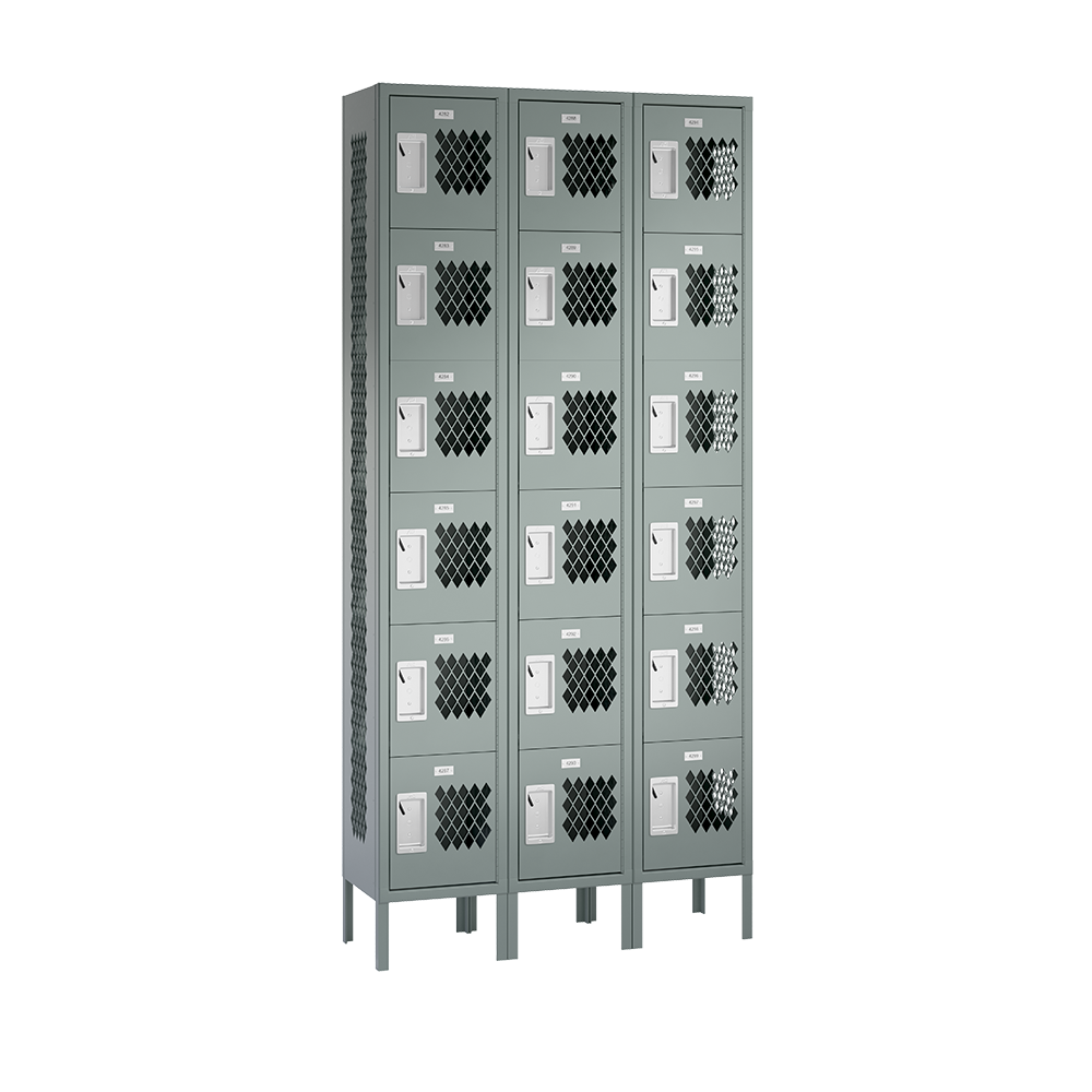 Competitor Athletic Metal Locker — 6 Tier, 3 Wide