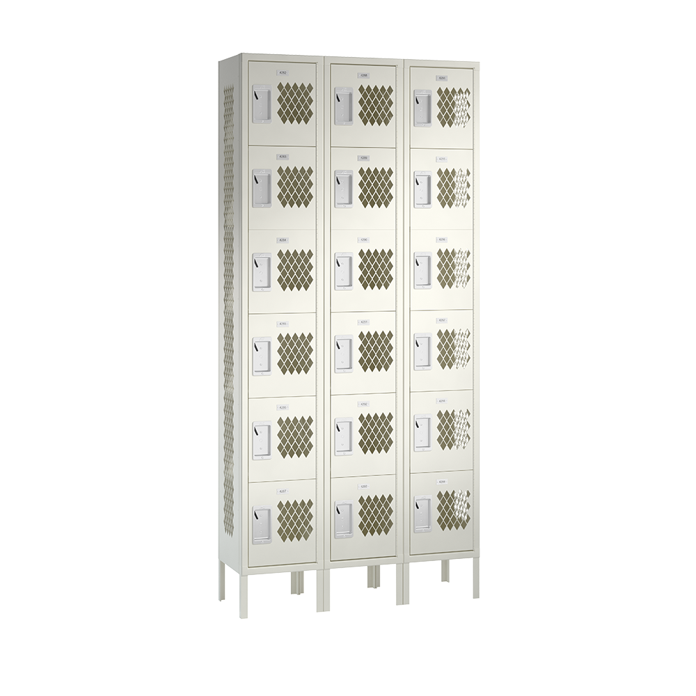 Competitor Athletic Metal Locker — 6 Tier, 3 Wide