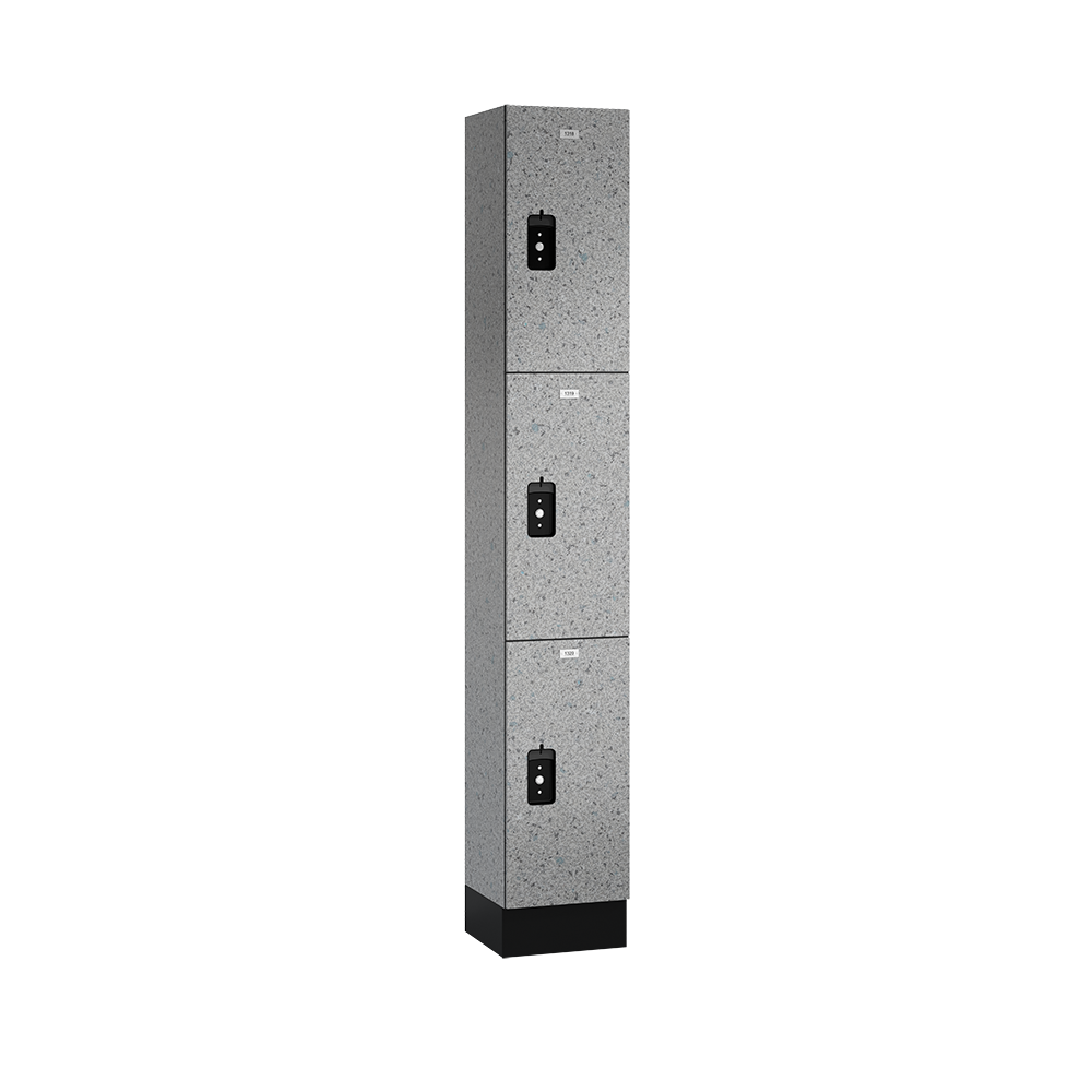 Traditional Phenolic Locker — 3 Tier, 1 Wide