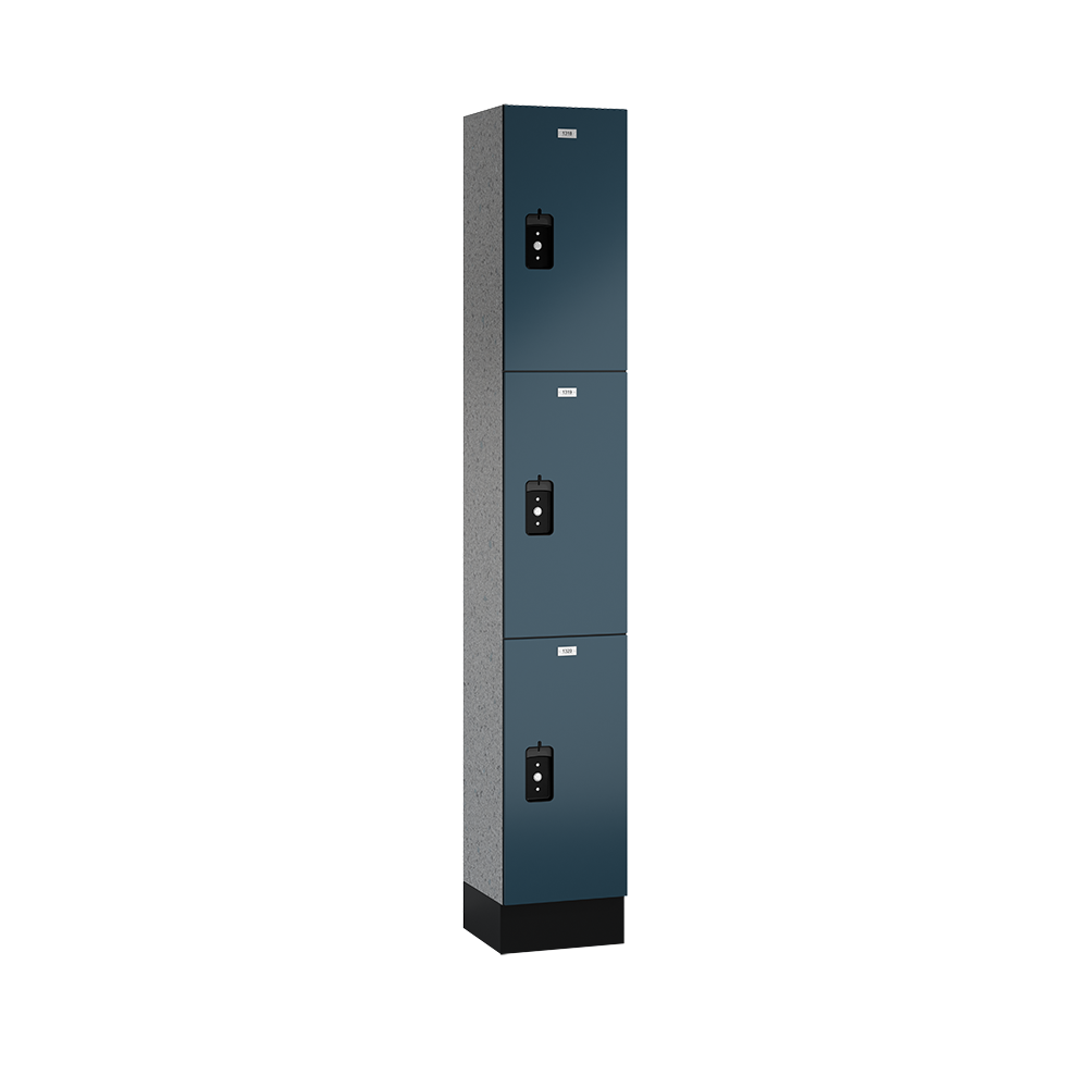 Traditional Phenolic Locker — 3 Tier, 1 Wide
